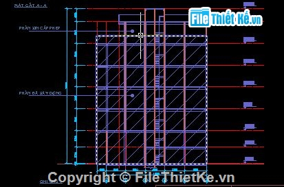 Nhà nghỉ,Nhà phố 6 tầng,bản vẽ 6 tầng